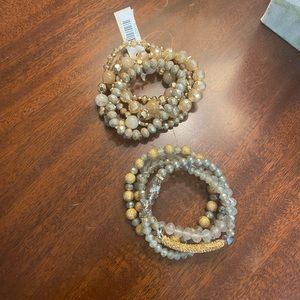 Two sets of gold bangles